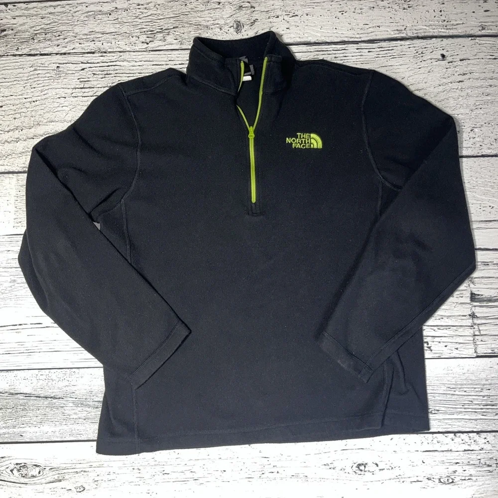 The North Face Men's‎ TKA 100 Glacier 1/4 Zip Fleece Men's Small Pullover Black